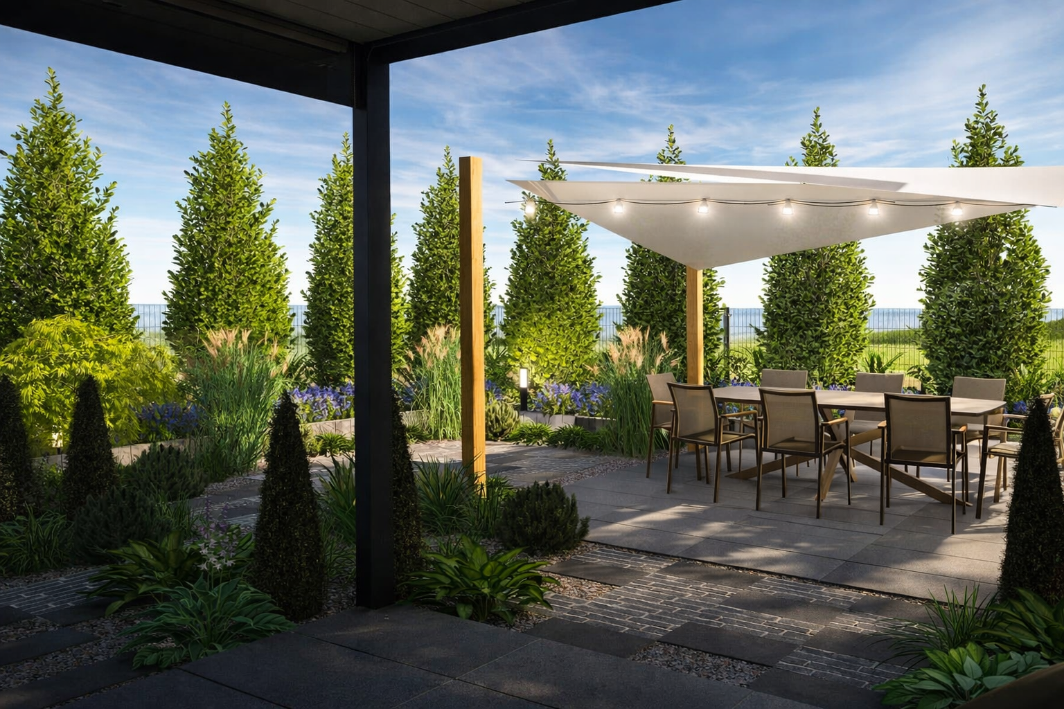 Cienisty ogród z patio – lista roślin